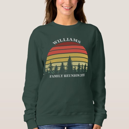 Family Wiedersehen Custom Camping Trip Sunset Fore Sweatshirt (Vorderseite)