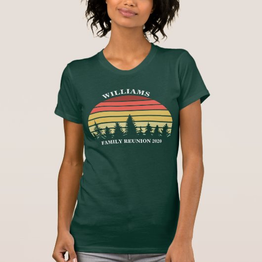Family Wiedersehen Custom Camping Trip Sunset Fore T-Shirt (Vorderseite)