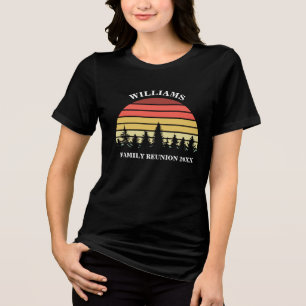 Family Wiedersehen Custom Camping Trip Sunset Fore Tri-Blend Shirt