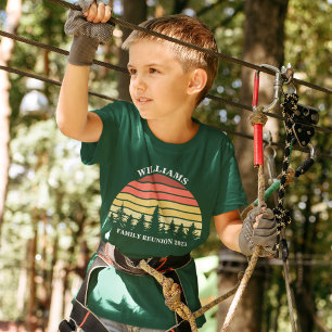 Family Wiedersehen Custom Camping Trip Sunset Kids T-Shirt