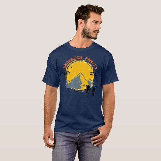 Family Wiedersehen Custom Mountains Road Trip T T-Shirt (Vorne ganz)