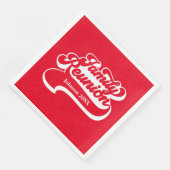 Family Wiedersehen Custom Paper Dinner Napkins Serviette (Ecke)