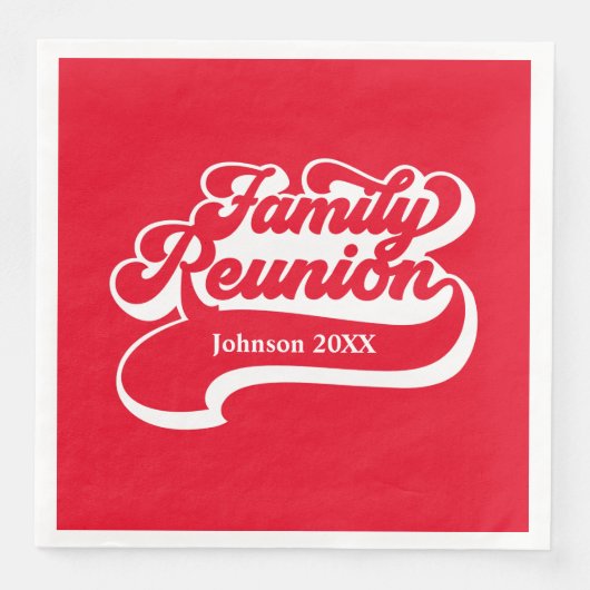 Family Wiedersehen Custom Paper Dinner Napkins Serviette (Vorderseite)