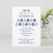 Family Wiedersehen Custom Party Celebration Fun Bl Einladung (Stehend Vorderseite)