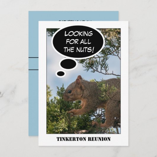 Family Wiedersehen Eichhörnchen auf der Suche nach Einladung (Vorne/Hinten)