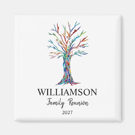 Family Wiedersehen Family Tree Magnet (Vorne)
