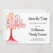 Family Wiedersehen Family Tree Save the Date Einladung (Vorderseite)