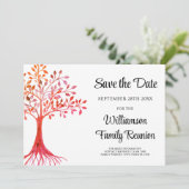 Family Wiedersehen Family Tree Save the Date Einladung (Stehend Vorderseite)