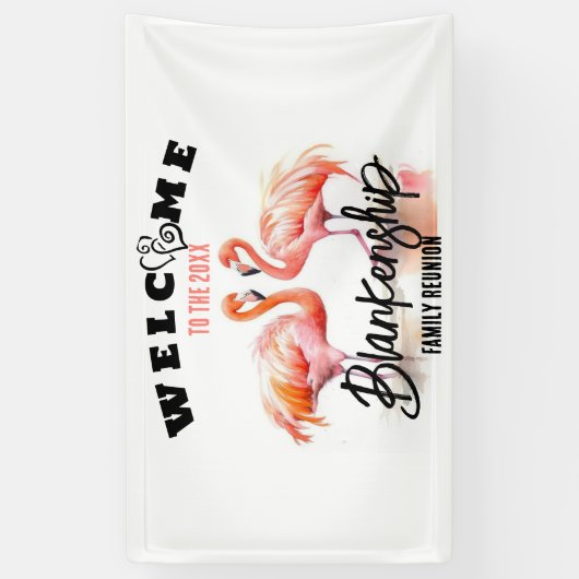 Family Wiedersehen Flamingo möchte Custom hören Banner (Vertikal)