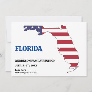 Family Wiedersehen 🎉 FLORIDA Staat Karte USA-Flag