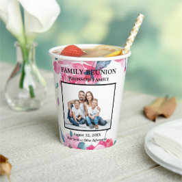 Family Wiedersehen Foto Floral Personalisieren Pappbecher