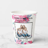 Family Wiedersehen Foto Floral Personalisieren Pappbecher (Vorderseite)