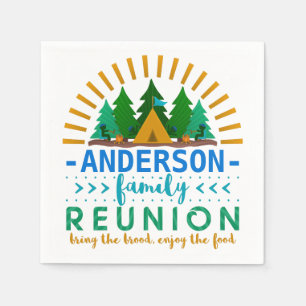 Family Wiedersehen Funny Camping Partys   Individu Serviette