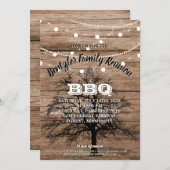 Family Wiedersehen Genealogie GRILLEN Tree Ansamml Einladung (Vorne/Hinten)