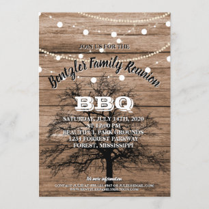 Family Wiedersehen Genealogie GRILLEN Tree Ansamml Einladung