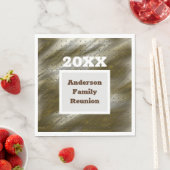 Family Wiedersehen Gold White Diagonal Strip Abstr Serviette (Beispiel)