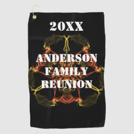 Family Wiedersehen Golf Outing Vivid Lights Celest Golfhandtuch