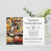 Family Wiedersehen GRILLEN Grill Einladung (Stehend Vorderseite)