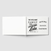 Family Wiedersehen Guestbook Typografie Schwarz-we Gästebuch (Voll)