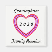 Family Wiedersehen Heart Design Sq Datierung Keepa Magnet (Vorne)