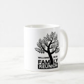 Family Wiedersehen Heart Tree Black Silhouette Kaffeetasse (VorderseiteRechts)