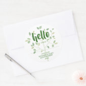 Family Wiedersehen HELLO MEIN NAME IST Baum Runder Aufkleber (Umschlag)