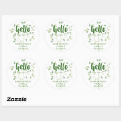 Family Wiedersehen HELLO MEIN NAME IST Runder Aufkleber (Blatt)