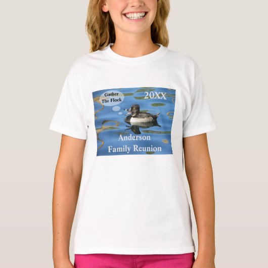 Family Wiedersehen Humore Duck auf Seeseite T-Shirt (Vorderseite)