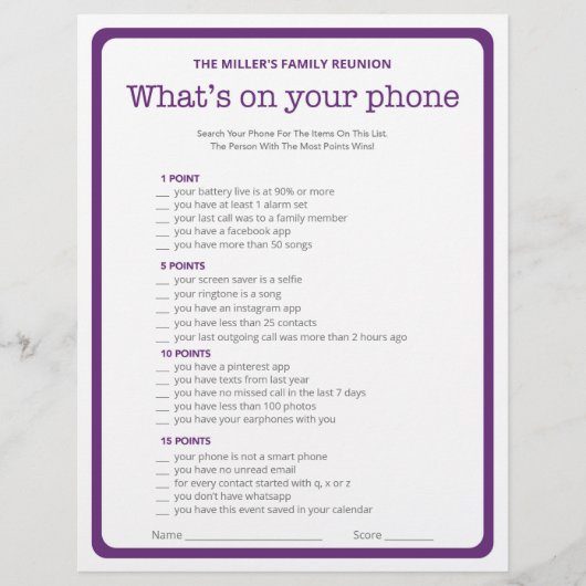 Family Wiedersehen Ice Breakfast 2 in 1 Games Flyer (Vorne)