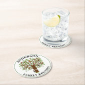 Family Wiedersehen Keepake Runder Pappuntersetzer (Vor Ort)