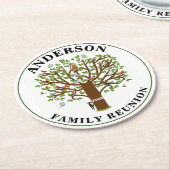 Family Wiedersehen Keepake Runder Pappuntersetzer (Angewinkelt)