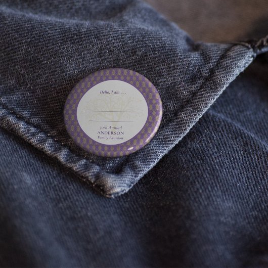 Family Wiedersehen Lila Gold Elegante Button