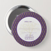 Family Wiedersehen Lila Gold Elegante Button (Vorne & Hinten)