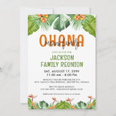 Family Wiedersehen Luau OHANA bedeutet Familie Einladung (Vorderseite)