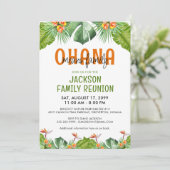 Family Wiedersehen Luau OHANA bedeutet Familie Einladung (Stehend Vorderseite)