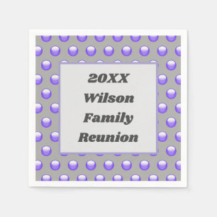 Family Wiedersehen Modern Blue und Grey Polka Dot Serviette