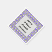 Family Wiedersehen Modern Blue und Grey Polka Dot Serviette (Ecke)