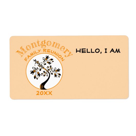 Family Wiedersehen Modern Tree Orange Individuelle (Vorne)