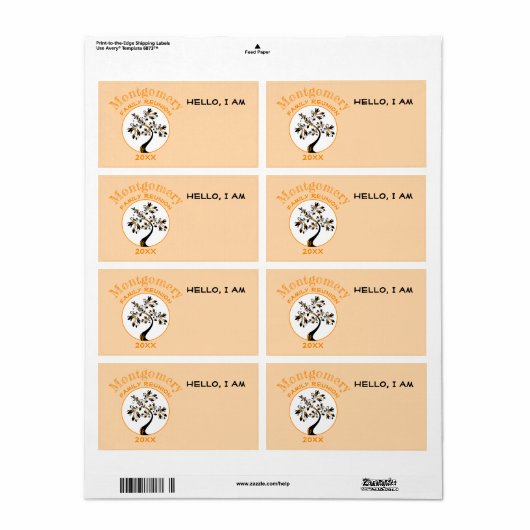 Family Wiedersehen Modern Tree Orange Individuelle (Vorne)