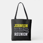 Family Wiedersehen Modern Typografy Partys Tasche (Rückseite)