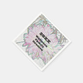 Family Wiedersehen Moderne Blume der Blumenkunst Serviette (Ecke)