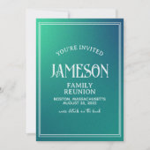 Family Wiedersehen Moderne Gradient QR Code Einlad Einladung (Vorderseite)