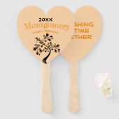 Family Wiedersehen Moderner Blumenbaum Schwarzes O Fächer (Vorne und Hinten)