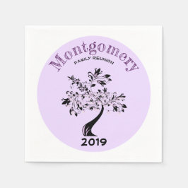 Family Wiedersehen Moderner Lila und schwarzer Bau Serviette