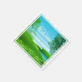 Family Wiedersehen Nature Scene Lake Custom Serviette (Ecke)