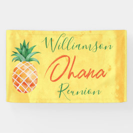 Family Wiedersehen Ohana Ananas Island Beach Banner