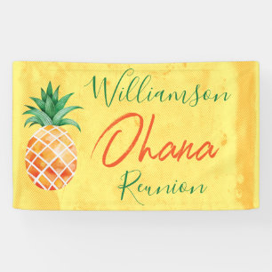 Family Wiedersehen Ohana Ananas Island Beach Banner