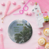 Family Wiedersehen Palm Tree Foto Tropical Beach T Pappteller (Party)