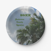 Family Wiedersehen Palm Tree Foto Tropical Beach T Pappteller (Vorderseite)