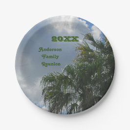 Family Wiedersehen Palm Tree Foto Tropical Beach T Pappteller